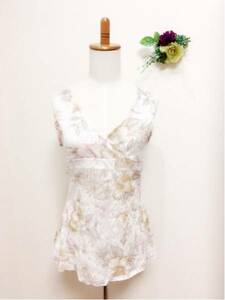 【160】Natural garden/ナチュラルガーデン/新品タグ付き/ノースリーブ/花柄カットソー/160/レース