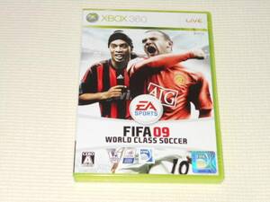 xbox360★FIFA 09 ワールドクラスサッカー★箱付・説明書付・ソフト付