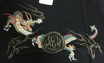 京高盛絵 和柄 半袖Tシャツ 日本製 龍　黒　Lサイズ_画像2