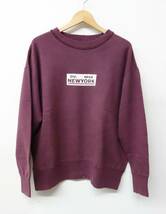 68&BROTHERS NEW YORK シックスティエイトアンドブラザーズ ＊2309 Vintage Crew Box Rogo クルーネック　スウェット＊WINE L/G ②_画像1