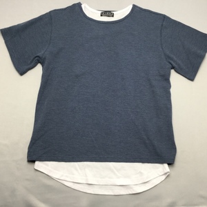 【送料無料】【新品】Licorice メンズ半袖Tシャツ(タンクトップ・ネックレス付き）　 L　　ブルー★10212