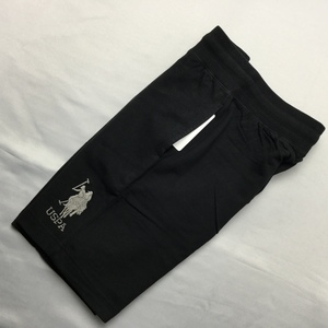 【送料無料】【新品】US.POLO ASSN メンズハーフパンツ（スウェット素材 コットン100％） 　M　　ブラック★92505