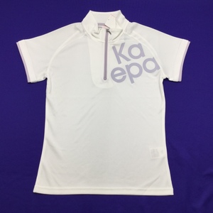 [ бесплатная доставка ][ новый товар ]Kaepa женский короткий рукав половина Zip рубашка (. вода скорость .UV cut ) M белый *252115