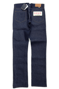 新品 DEUS EX MACHINA (デウス エクス マキナ) KNOX STRAIGHT RAW BLUE INDIGO DENIM / ストレート デニム / インディゴ / ３３インチ