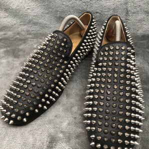 Christian Louboutin クリスチャンルブタン ローラーボーイ スパイクフラットグリッター スタッズ