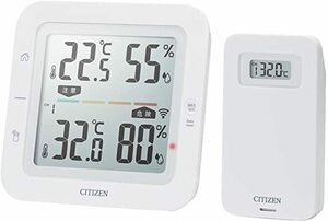 新品 お買い得 シチズンコードレス温湿度計(マルチチャンネル対応)THM527 ホワイト