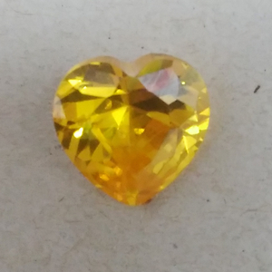 [10.32 ct] Синтетический Желтый Сапфир Сердце Огранка Драгоценные Камни Ювелирные Изделия