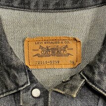 80年代 Levis 72510-5259 36 1st ファースト 先染め ブラック トラッカージャケット デニムジャケット ジージャン 80s_画像4