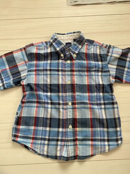 GAP KIDS半袖シャツ チェック柄シャツ ギャップキッズ