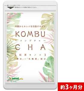 コンブチャ KOMBUCHA 3ヵ月分 サプリ シードコムス 紅茶キノコ　乳酸菌　酵素ドリンク　酵母