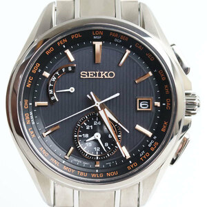 MT3421 セイコー SEIKO ブライツ 電波ソーラー ワールドタイム チタンメンズ腕時計 SAGA291/8B63-0AV0/中古/美品/質屋出店