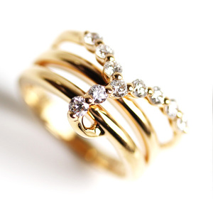 MR4622 K18PG ピンクゴールドダイヤモンドリング ファッションリング 指輪 ダイヤ0.50ct 5.4ｇ サイズ12号/中古/美品