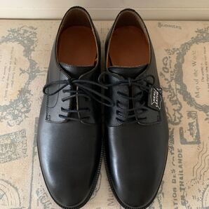 メンズ 牛革 リアルレザー ダービーシューズ ブラック 26.5 カジュアル ビジネスシューズ 黒 SHOES
