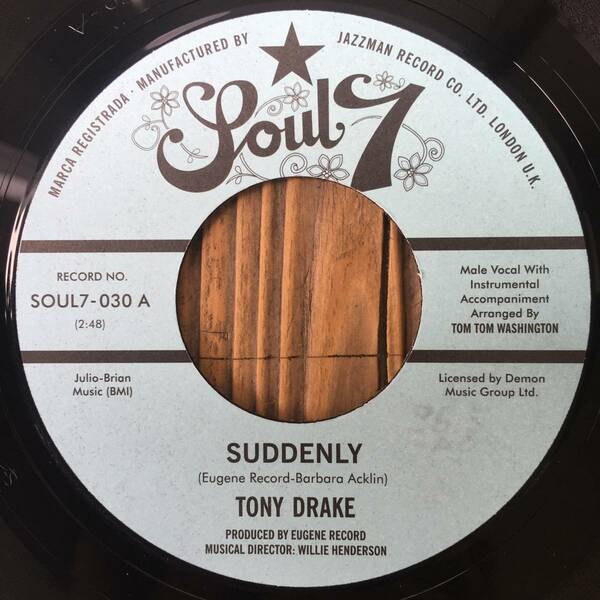 ★送料込み！2012再発盤！JAMAICAN SOUL！NORTHERN SOUL！B面も最高！【Tony Drake/Suddenly/It Hurts Me More】7inch！Soul7 SOUL7.030 UK