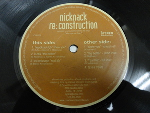 Nicknack Re:Construction オリジナル原盤 12EP K-OTIX / THE BETTER 収録　視聴