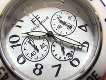 Folli Follieフォリフォリ クロノグラフ クオーツ腕時計 WF8T031ZEW-WH #394_画像7