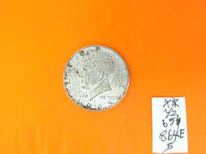 1円オーク：USA1965年ケネディ1/2ドル銀貨1枚 NO-864E
