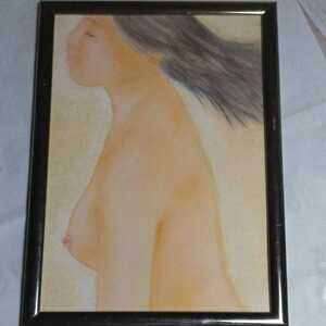 【匿名配送】絵画 「裸婦画」 A4サイズ額つき