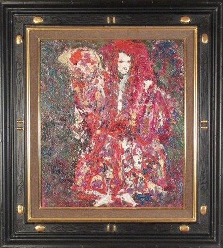 Shigeru Morita [Kurokawa Noh] Pintura al óleo n.° 10 (miembro de la Academia de Arte de Japón), cuadro, pintura al óleo, retrato