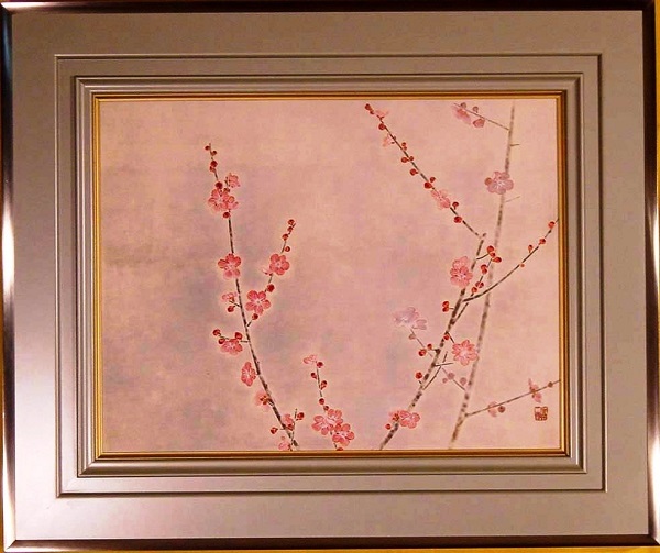 Decisión inmediata: Cuadro japonés Ueno Tojiro Red Plum tamaño 10, Cuadro, Pintura al óleo, Naturaleza, Pintura de paisaje