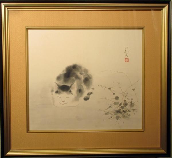 Tanaka Ichian Sunny Spot Japanese painting size 10, Painting, Japanese painting, person, Bodhisattva