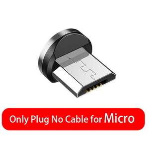 Micro USB アンドロイド用 充電端子のみ マグネット プラグ 540度回転タイプ用 防塵 アダプター 磁石　ヘッド