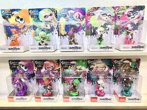 amiibo アミーボ スプラトゥーン 10体 (イイダ ヒメ 新品未開封) 送料無料