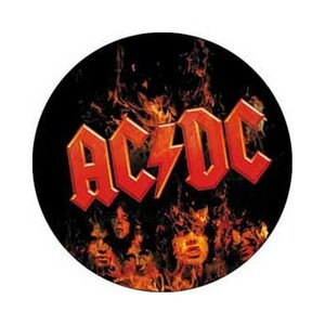 AC/DC 缶バッジ エーシー・ディーシー Flames 1.5 Inch Button