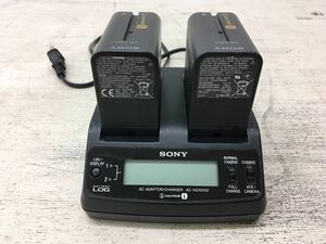 x0514-12☆SONY AC ADAPTOR/CHARGER AC-VQ1051D / バッテリー NP-F970 まとめて 現状品