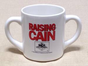 送料無料　レイジング・ケイン　Raising Cain　ダブルハンドル・マグカップ　プロモーション品　ブライアン・デ・パルマ　USA製　未使用品