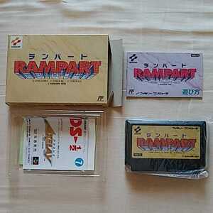 送料無料 ランパート RAMPART FC ファミコンカセット ゲームソフト コナミ 箱 プラケース 内袋 葉書 説明書つき 新品未使用