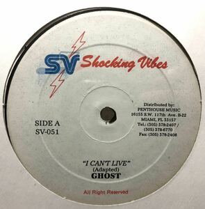 激レア ラスト 新品 シールド 未開封 1994 Ghost / I Can't Live b/w Luckie D / Lonely Guy Original US 12 Shocking Vibes SV-051 絶版