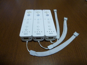 RS046【送料無料 即日配送 動作確認済】Wii リモコン ストラップ 3個セット ホワイト 白 セット