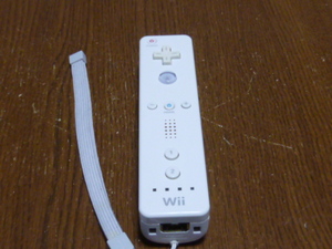 R091【送料無料 動作確認済 即日発送】Wii　リモコン　ストラップ　セット　純正 RVL-003 ホワイト　白