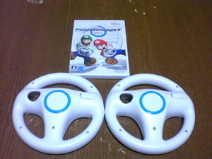 HR095【送料無料 即日配送 動作確認済】Wii マリオカート ハンドル2個セット 任天堂 Nintendo ステアリング
