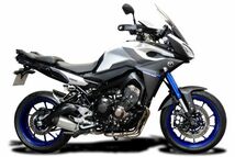 DELKEVIC フルエキ チタンカーボンエンド★YAMAHA TRACER 900 2015-2018 触媒ストレート ダウンパイプ マフラー COM05C5_画像3