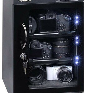 カメラ防湿庫 HOKUTO ドライボックス 38L 低運用コスト カメラ レンズ カビ対策 全自動除湿機能 LED照明搭載 省エネ ペルチェ素子式 HP38L