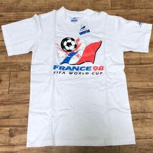 (未使用品)1998年　フランスワールドカップ　半袖Tシャツ Mサイズ FIFA サッカー　日本代表　ヴィンテージ　デサント