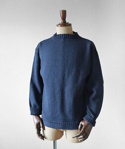 * Vintage Le Tricoteur * gun ji- sweater navy pull over knitted Britain made ru Toriko chu-ru*K2Q