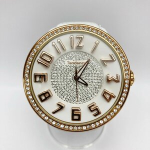 rm)Tendens テンデンス 腕時計 クォーツ T0430046 ストーン 石付き 白文字盤 ホワイト ※中古 稼働品