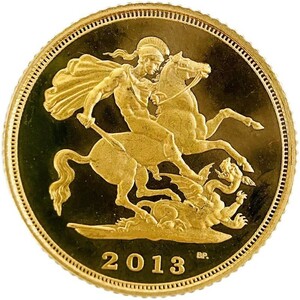 エリザベス2世 金貨 イギリス ソブリン 2013年 22金 3.9g コイン イエローゴールド コレクション Gold