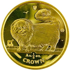 猫金貨 キャット ねこ マン島 1997年 1/5オンス 6.2g 24金 純金 イエローゴールド コレクション Gold 美品