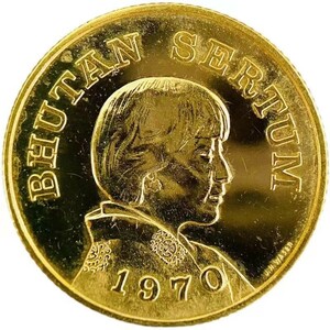 ブータン金貨 1970年 7.9g 21.6金 イエローゴールド コイン GOLD コレクション 美品