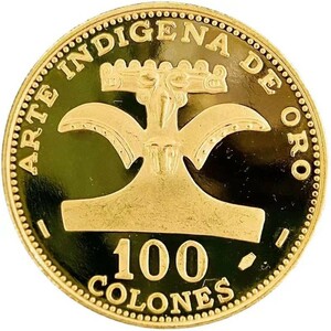 コスタリカ金貨 美品 1970年 21.6金 14.9g イエローゴールド コイン GOLD コレクション 美品