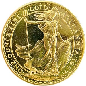 ブリタニア 女神 金貨 BRITANNIA 1987年 34.5g K22 イエローゴールド 22金 エリザベス2世 イギリス コレクション gold 【未使用】