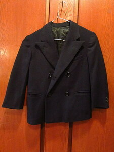  Vintage 40's* Kids double tailored jacket navy blue *odst 1940s child clothes blaser wool 