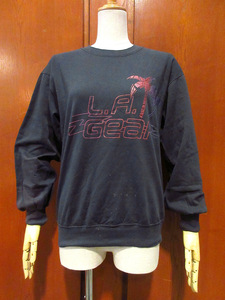 ビンテージ90’s●L.A.GEARプリントスウェット黒size M●220511k1-m-sws 1990s古着メンズトレーナー西海岸USAカリフォルニア