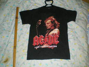 AC/DC Tシャツ　Ｍサイズ　綿100% Live at Doninton made in thailand 