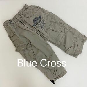 Bluecrossブルークロス　ライトグレー7部丈パンツ　サイズL 150〜160 カーゴパンツ ハーフパンツ 