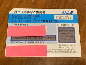 ANA 全日空 株主優待券 有効期限2022/11/30